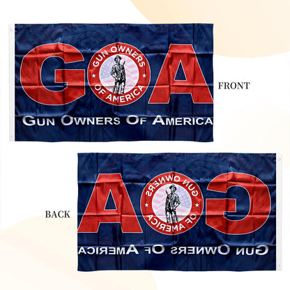 Gun Owners of America flag 3x5ft banner man cave