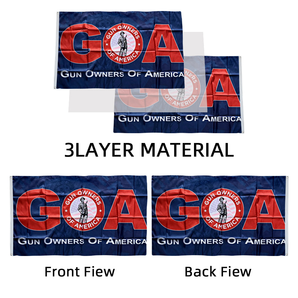 Gun Owners of America flag 3x5ft banner man cave