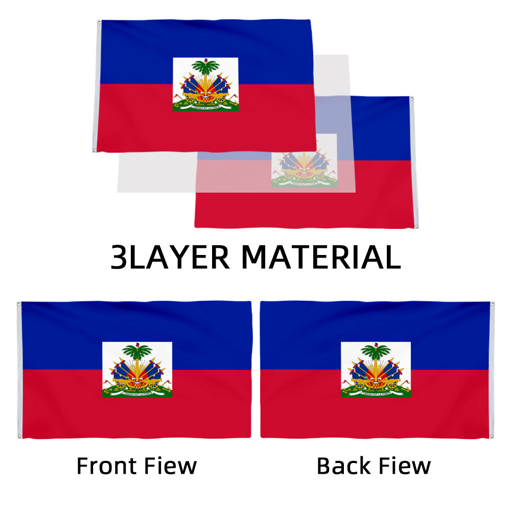 Haiti National flag 3x5ft Banner Man Cave