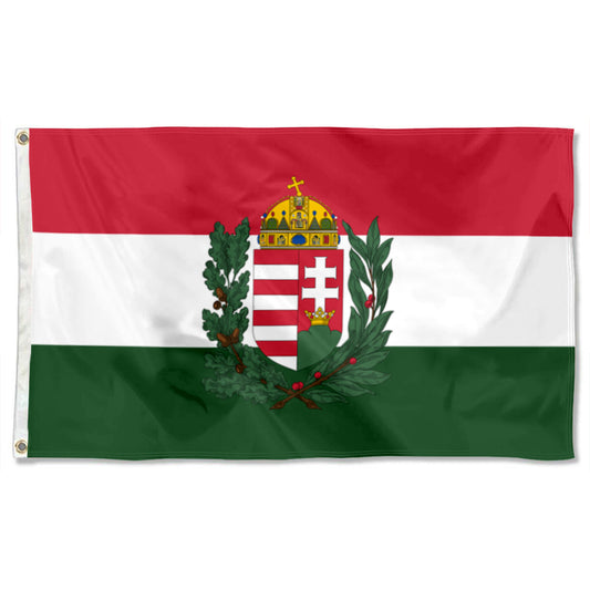 Hungary National flag (With Coat of Arms) 3x5ft Banner Man Cave