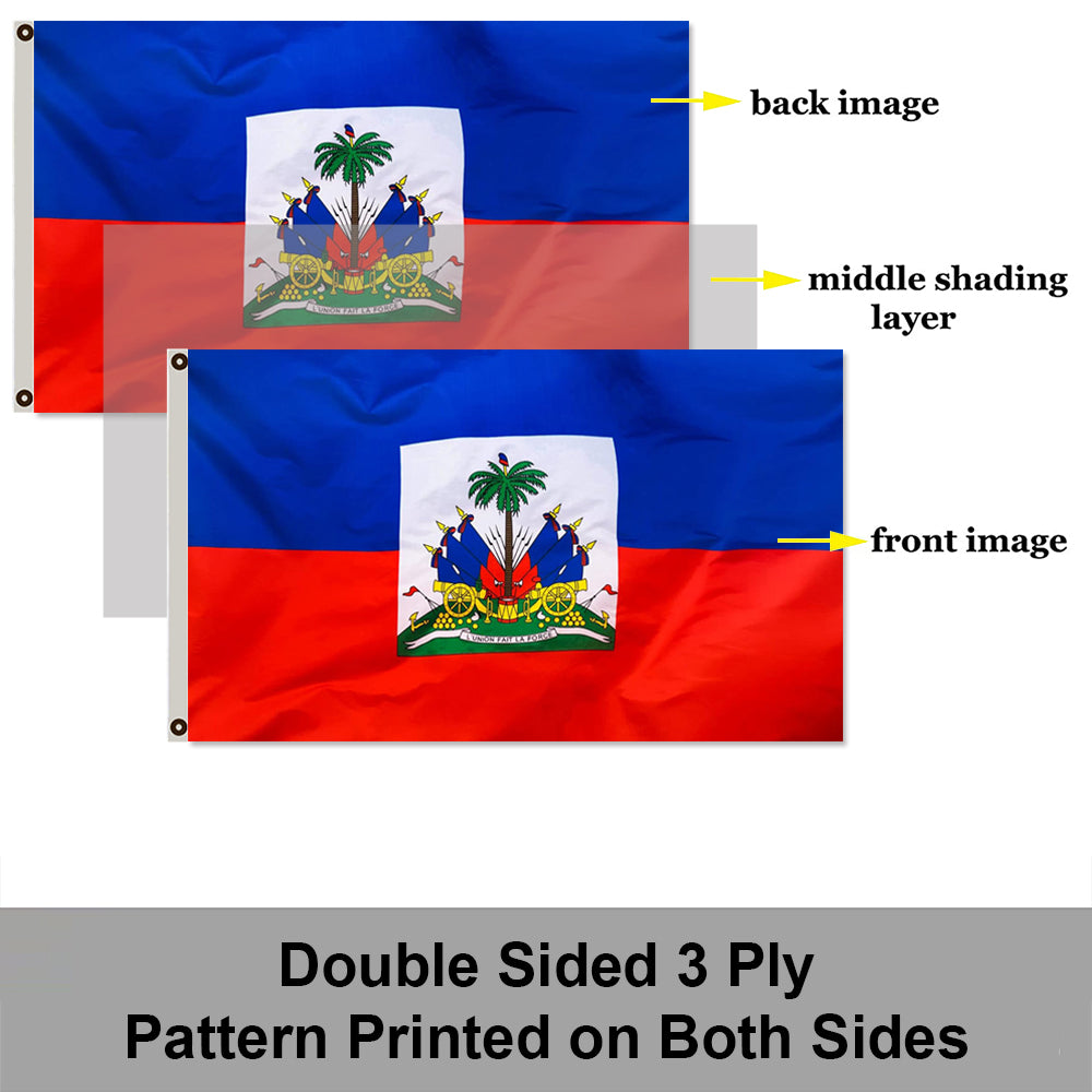 Haiti 1964-1986 flag 3x5ft banner man cave