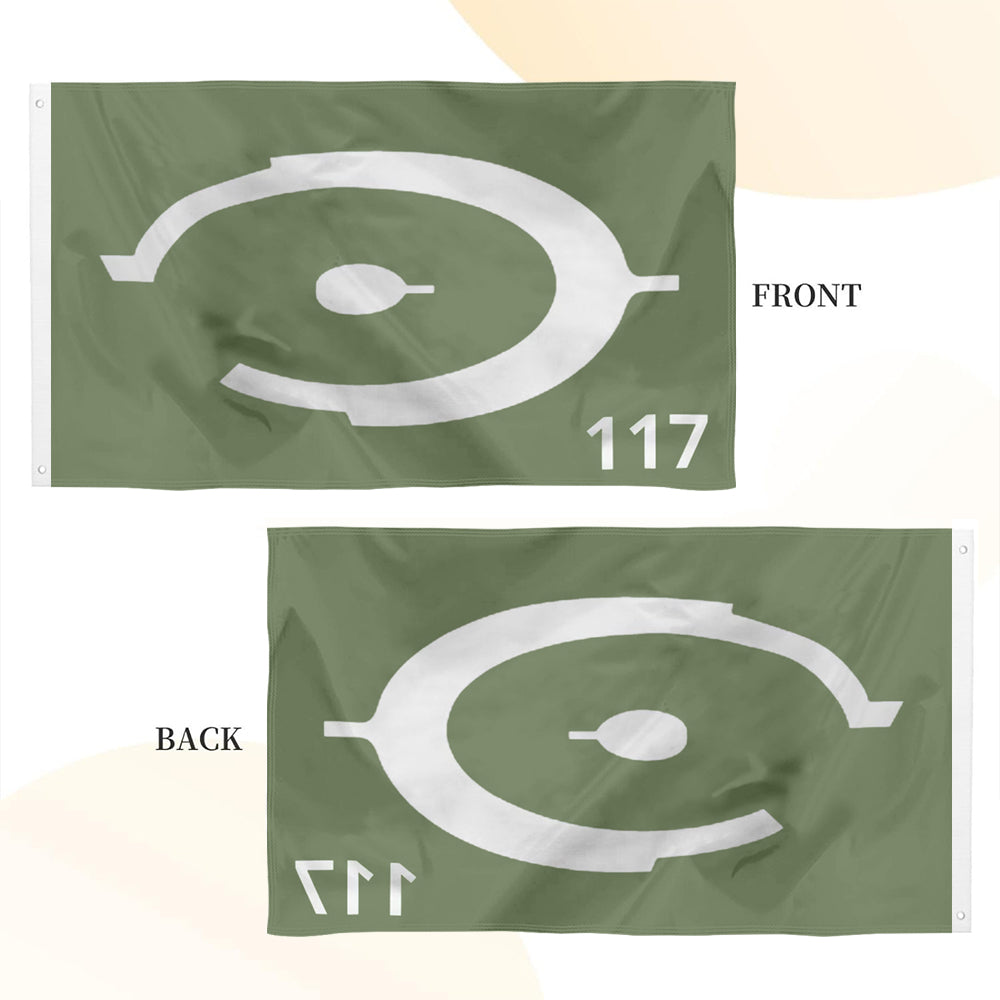 "Halo Ring 117" Theme flag 3x5ft banner man cave