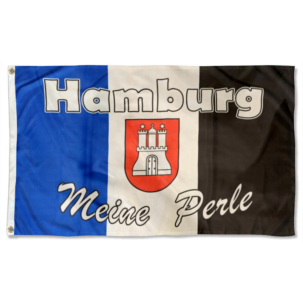 City Of Hamburg (Germany) flag 3x5ft banner man cave