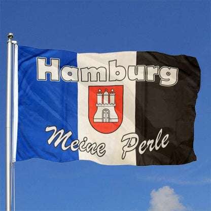 City Of Hamburg (Germany) flag 3x5ft banner man cave