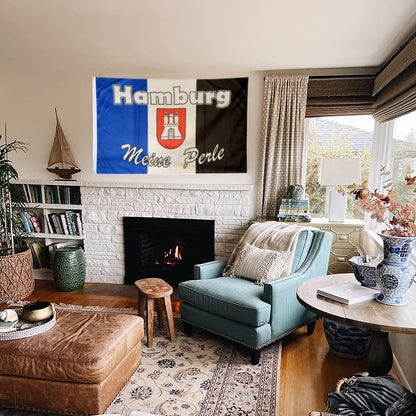 City Of Hamburg (Germany) flag 3x5ft banner man cave