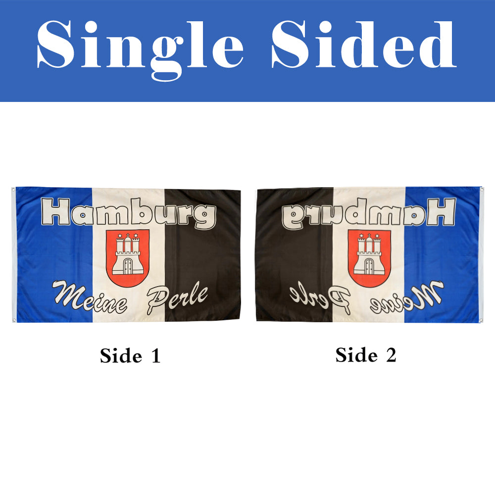 City Of Hamburg (Germany) flag 3x5ft banner man cave