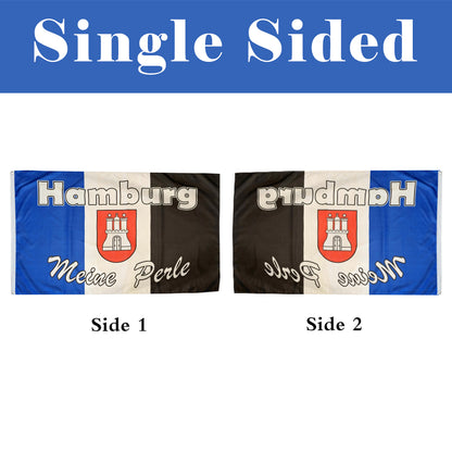 City Of Hamburg (Germany) flag 3x5ft banner man cave
