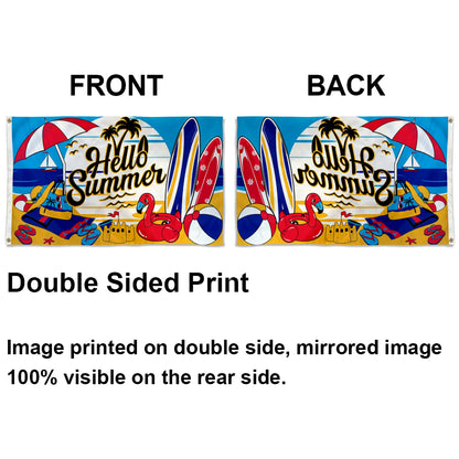 Hello Summer Beach Holiday flag 3x5ft banner man cave