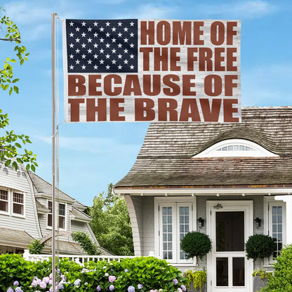 Home of the Free because of the Brave flag 3x5ft banner man cave