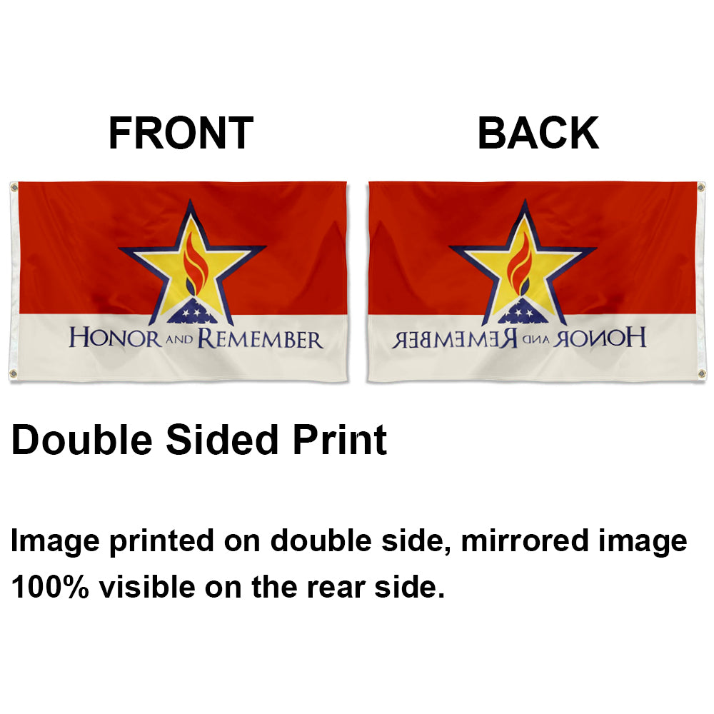 Honor and Remember Flag: 3x5ft Man Cave Tribute & Remembrance Style Decor Banner