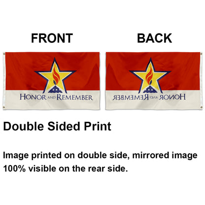 Honor and Remember Flag: 3x5ft Man Cave Tribute & Remembrance Style Decor Banner