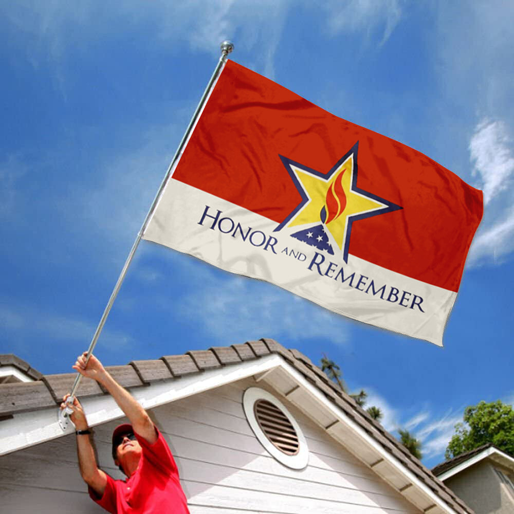 Honor and Remember Flag: 3x5ft Man Cave Tribute & Remembrance Style Decor Banner