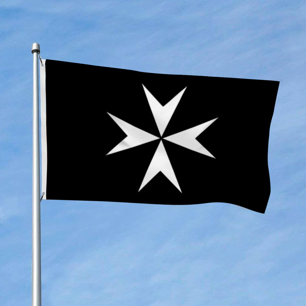 Hospitaller Christian Crusader flag 3x5ft banner man cave