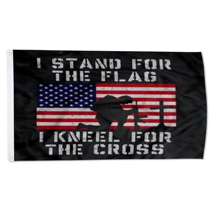 I Stand For the flag and Kneel for the Cross Jesus Patriot Christian flags 3x5ft banner man cave