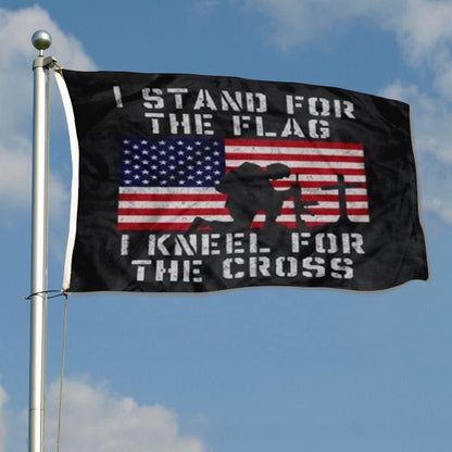 I Stand For the flag and Kneel for the Cross Jesus Patriot Christian flags 3x5ft banner man cave