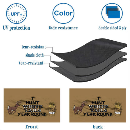 I Hunt White Tails Year Round flag 3x5ft banner man cave