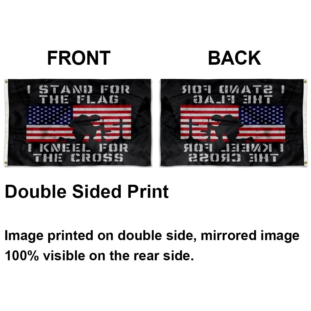 I Stand For the flag and Kneel for the Cross Jesus Patriot Christian flags 3x5ft banner man cave