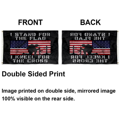 I Stand For the flag and Kneel for the Cross Jesus Patriot Christian flags 3x5ft banner man cave