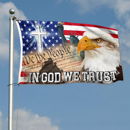 In God We Trust We The People America Eagle Christians Jesus flag 3x5ft banner man cave