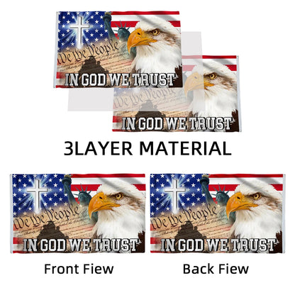 In God We Trust We The People America Eagle Christians Jesus flag 3x5ft banner man cave