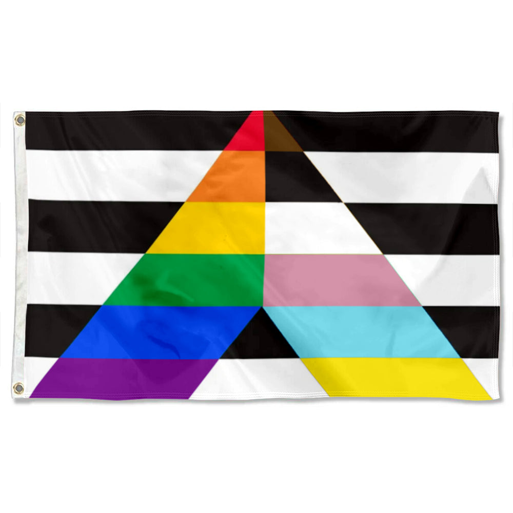 Inclusive LGBTQIA+ Ally Pride flag 3x5ft banner man cave