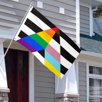 Inclusive LGBTQIA+ Ally Pride flag 3x5ft banner man cave