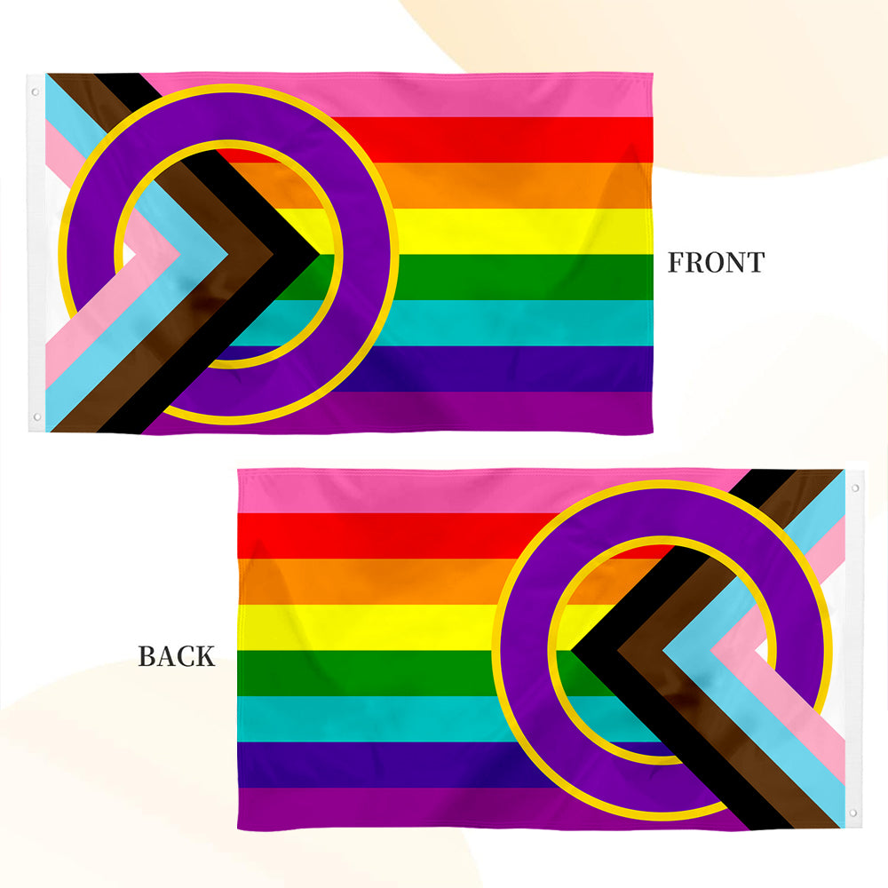 Inclusive Progressive Pride flag 3x5ft banner man cave