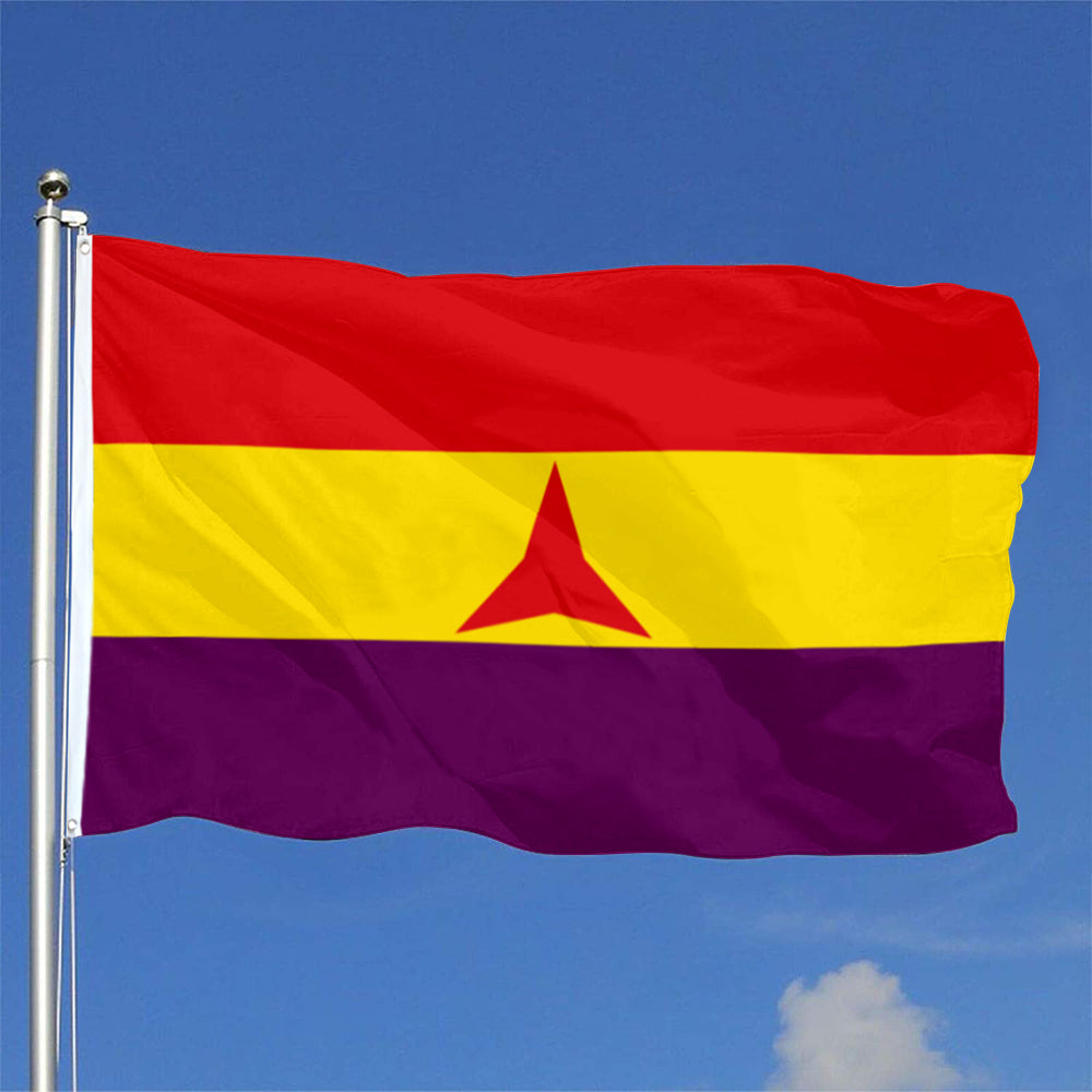 International Brigades Spanish Republic flag 3x5ft banner man cave 2