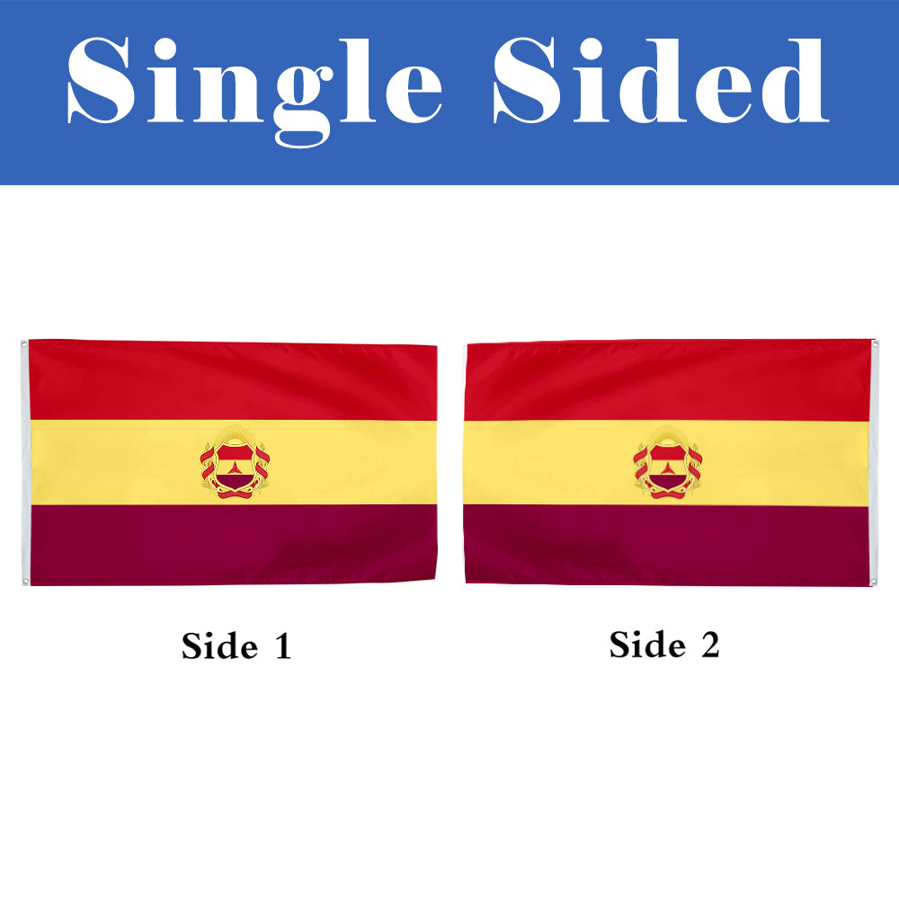 International Brigades Spanish Republic flag 3x5ft banner man cave