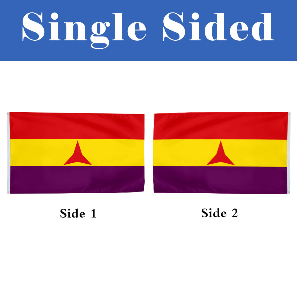 International Brigades Spanish Republic flag 3x5ft banner man cave 2