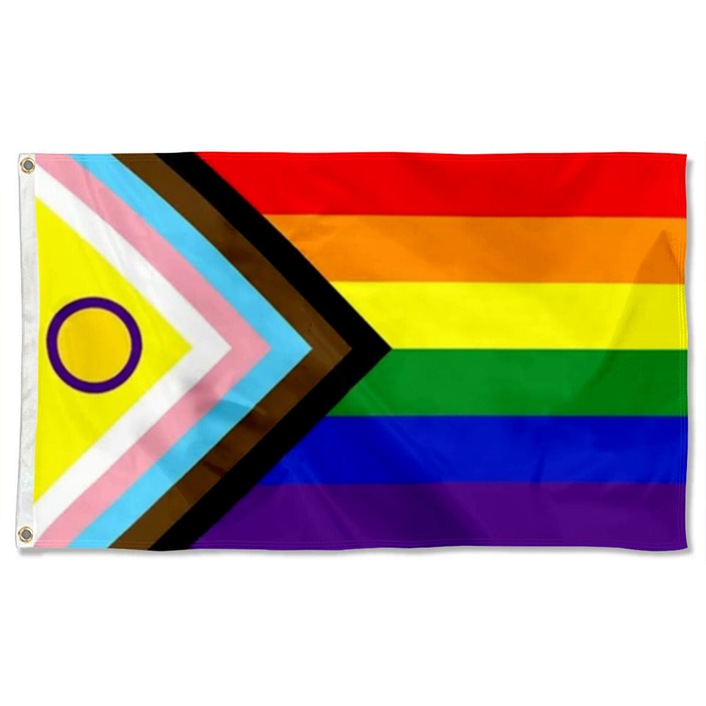 Intersex Inclusive Progress Pride flag 3x5ft banner man cave