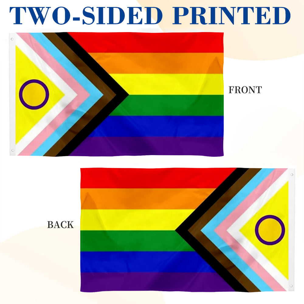 Intersex Inclusive Progress Pride flag 3x5ft banner man cave