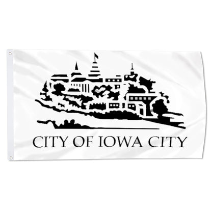 Iowa City (Iowa, USA) Flag: 3x5ft Man Cave American Midwest Artistic Style Decor Banner
