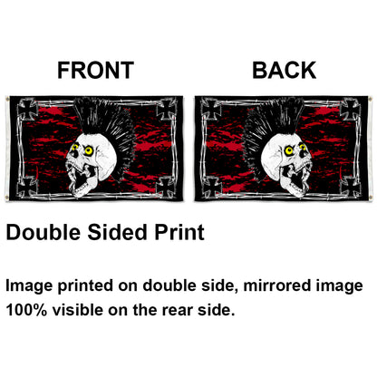 Iron Skull Punk flag 3x5ft banner man cave