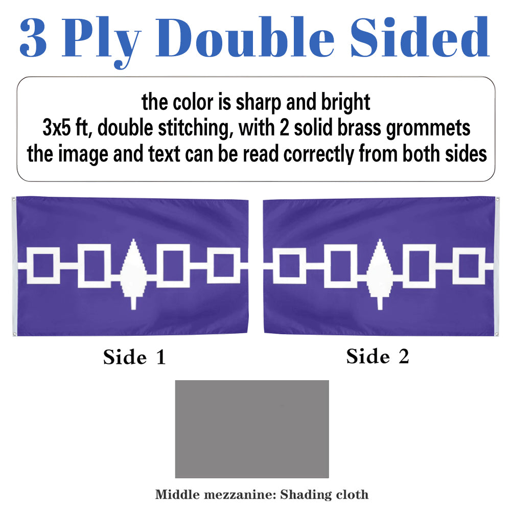 Iroquois People flag 3x5ft banner man cave