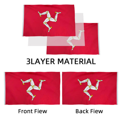 Isle of Man Manx flag 3x5ft banner man cave