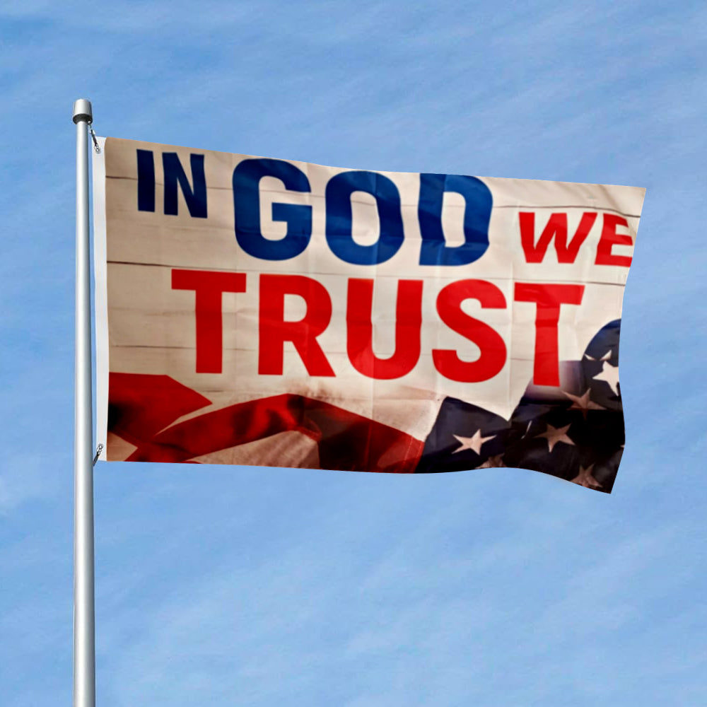 "In God We Trust" Faith Theme flag 3x5ft banner man cave