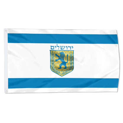 Jerusalem flag 3x5ft banner man cave