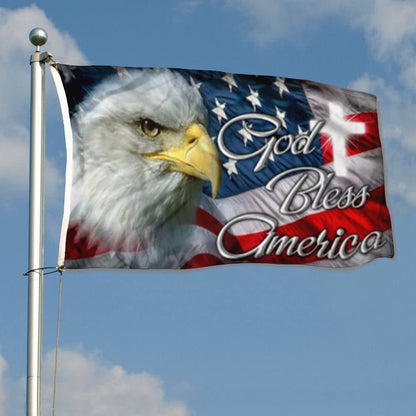 "God Bless America" Faith Theme flag (Bald Eagle Style) 3x5ft banner man cave