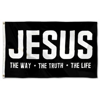 "Jesus The Way The Truth The Life" Christian flag 3x5ft banner man cave