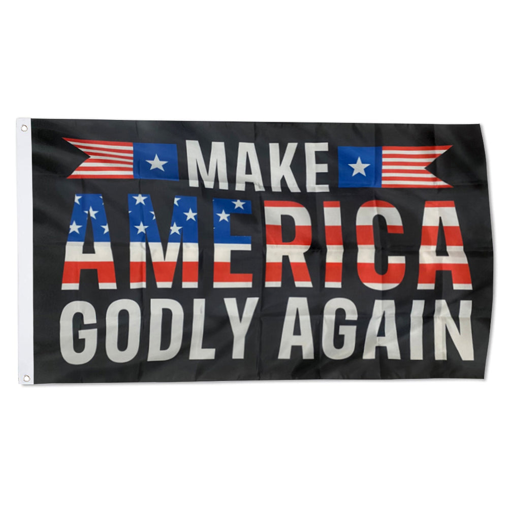 Jesus flag Make America Godly Again Christ Faith Religion Pray God Lord Bible Freedom flags 3x5ft banner man cave