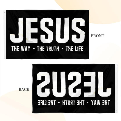 "Jesus The Way The Truth The Life" Christian flag 3x5ft banner man cave