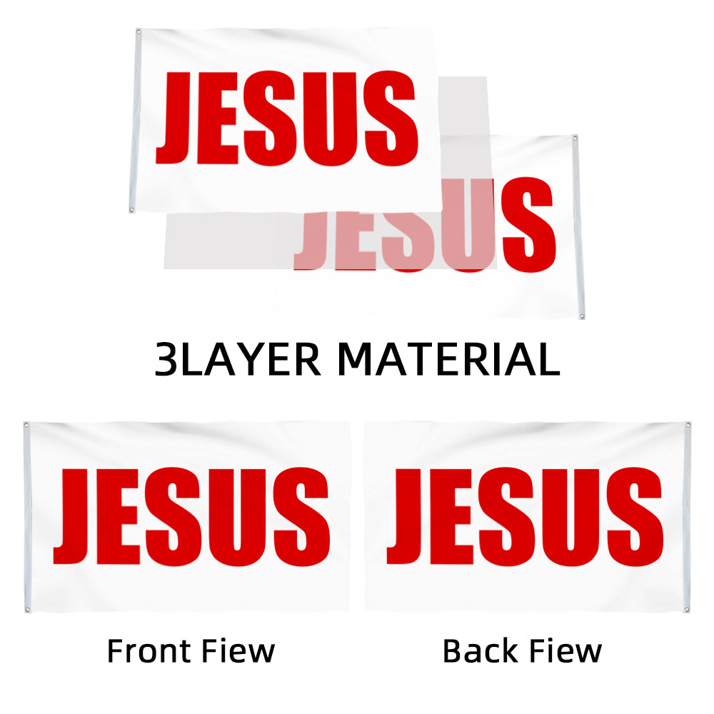 "JESUS" Faith Theme flag (Faith In God We Trust) flag 3x5ft banner man cave