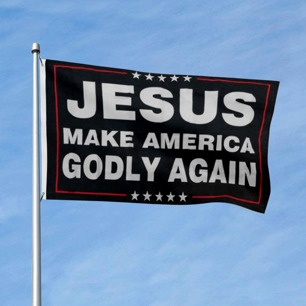 Jesus Make America Godly Again flag 3x5ft banner man cave