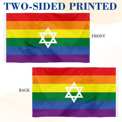 Jewish Pride flag 3x5ft banner man cave