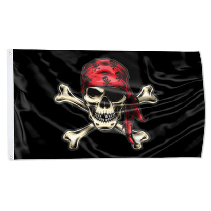 Jolly Roger Pirate Bandana flag 3x5ft banner man cave