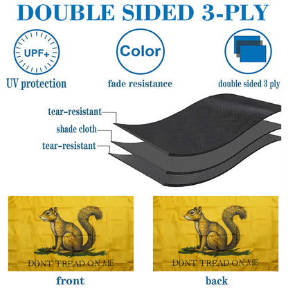 Justice for Peanut The Squirrel Don't Tread on Me flag 3x5ft banner man cave