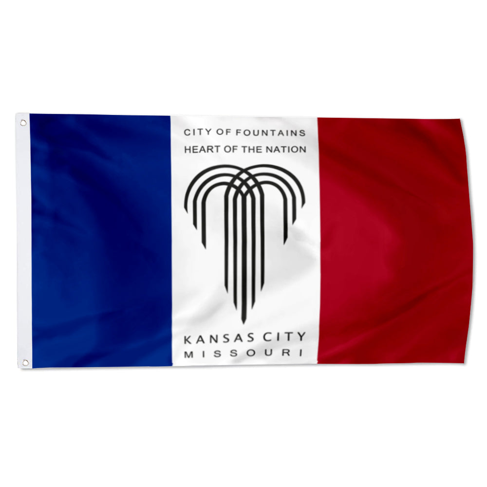 Kansas City (Missouri, USA) Flag: 3x5ft Man Cave American Midwestern City Modern Style Decor