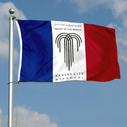 Kansas City (Missouri, USA) Flag: 3x5ft Man Cave American Midwestern City Modern Style Decor