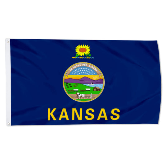 Kansas State flag 3x5ft banner man cave